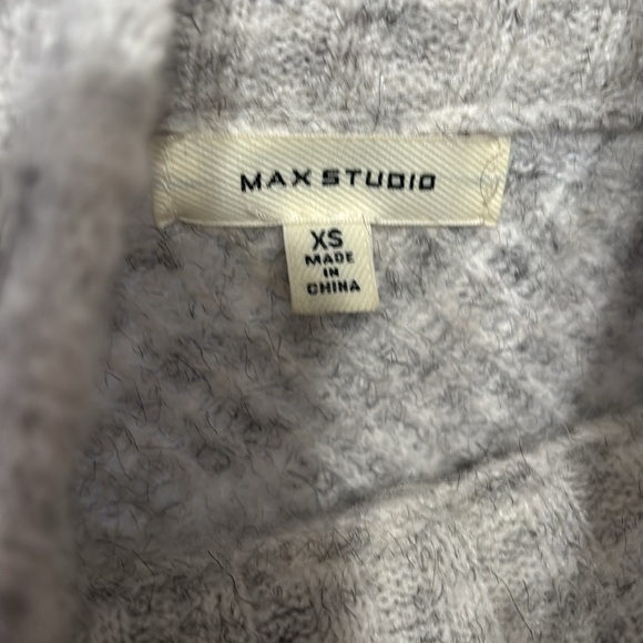 Max Studio Gray Cowl Neck Sweater, Size X-Small - Picture 2 of 4